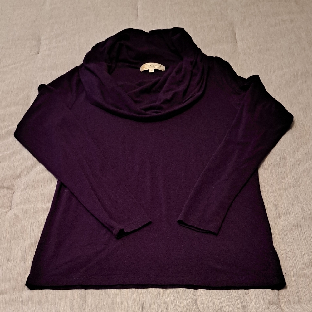 Women's Purple Cowl Neck Shirt